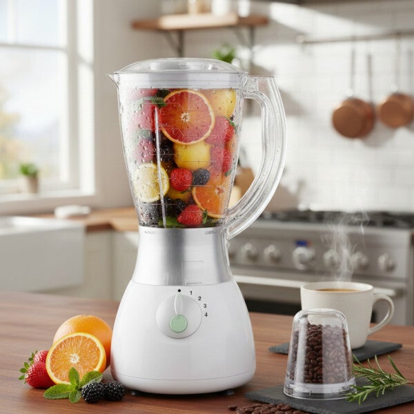Cheffinger CF-PB1.5 Elektrische Blender - 1000W, 6 Bladen wit