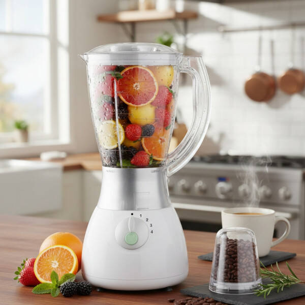 Cheffinger CF-PB1.5 Elektrische Blender - 1000W, 6 Bladen wit