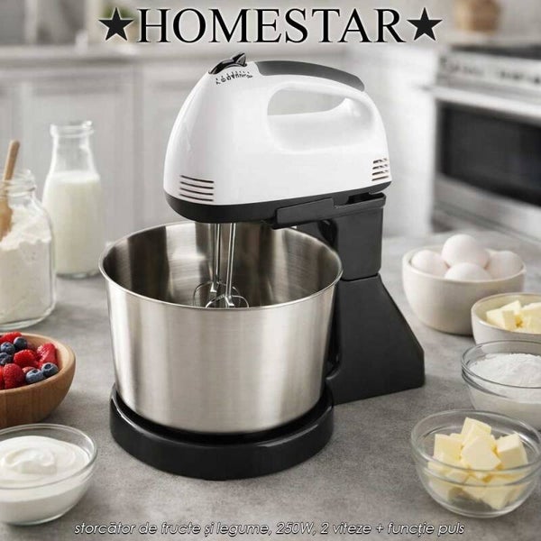 HOME STAR Handmixer HS-MXIB2 met kom