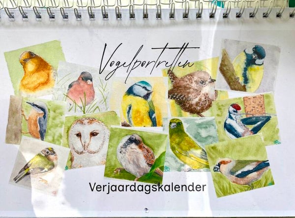 Vogelportretten verjaardagskalender (A4)