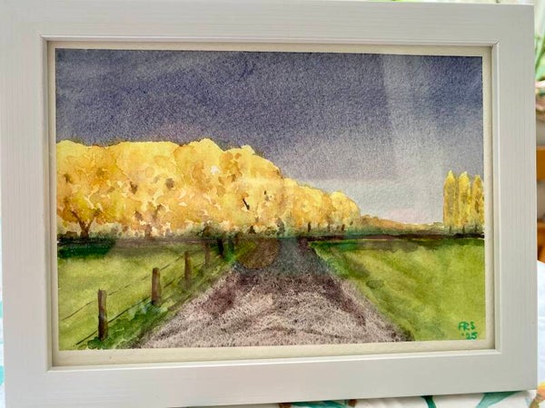 ‘Autumn morning gold’ 17x12cm