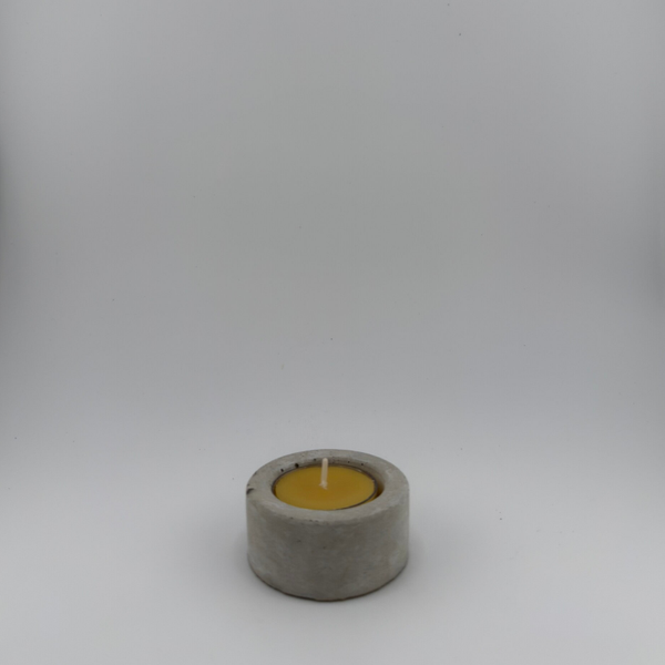 Kleiner Beton-Teelichthalter – Minimalistische Rundform