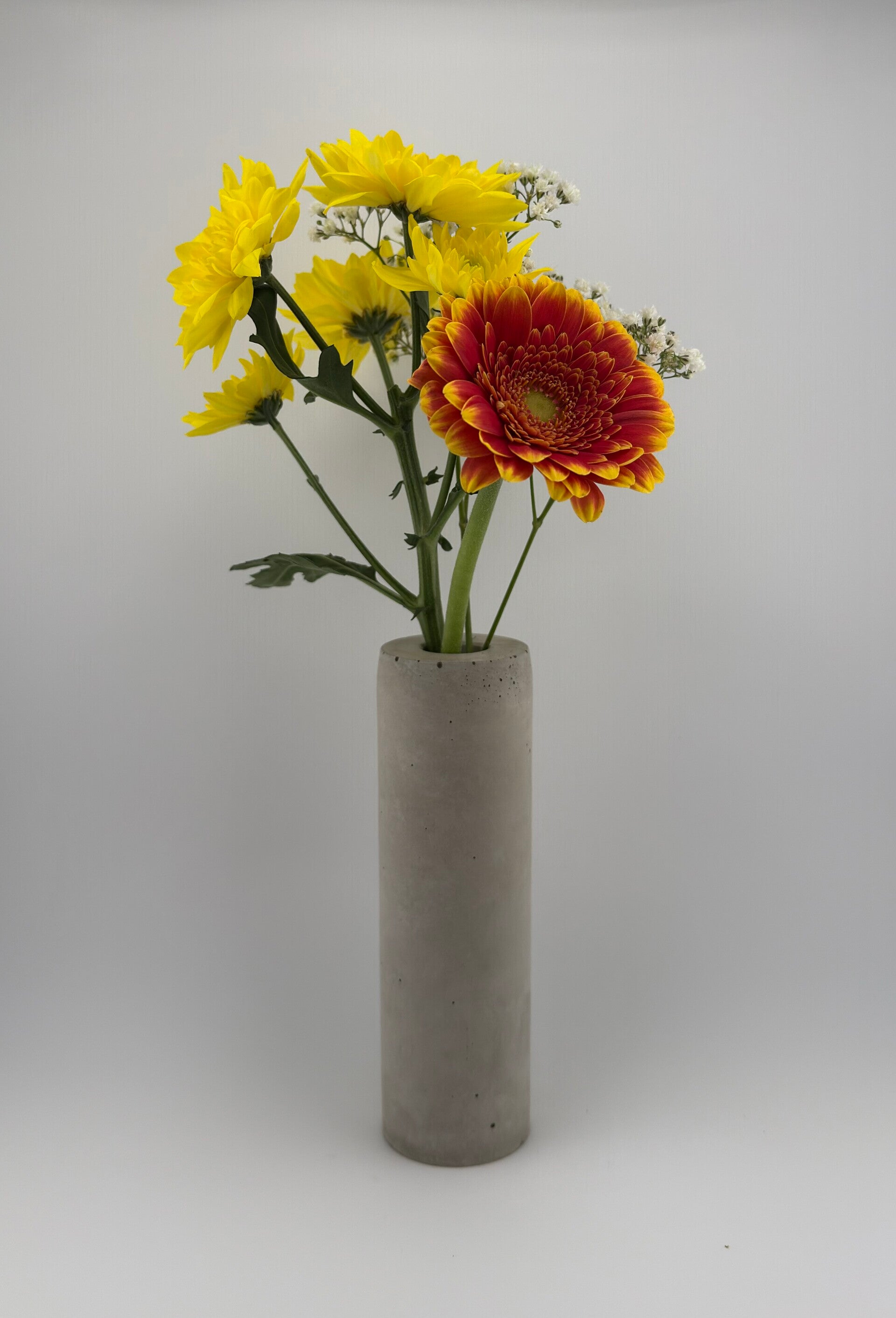 Minimalistische Betonvase – Zylindrische Form