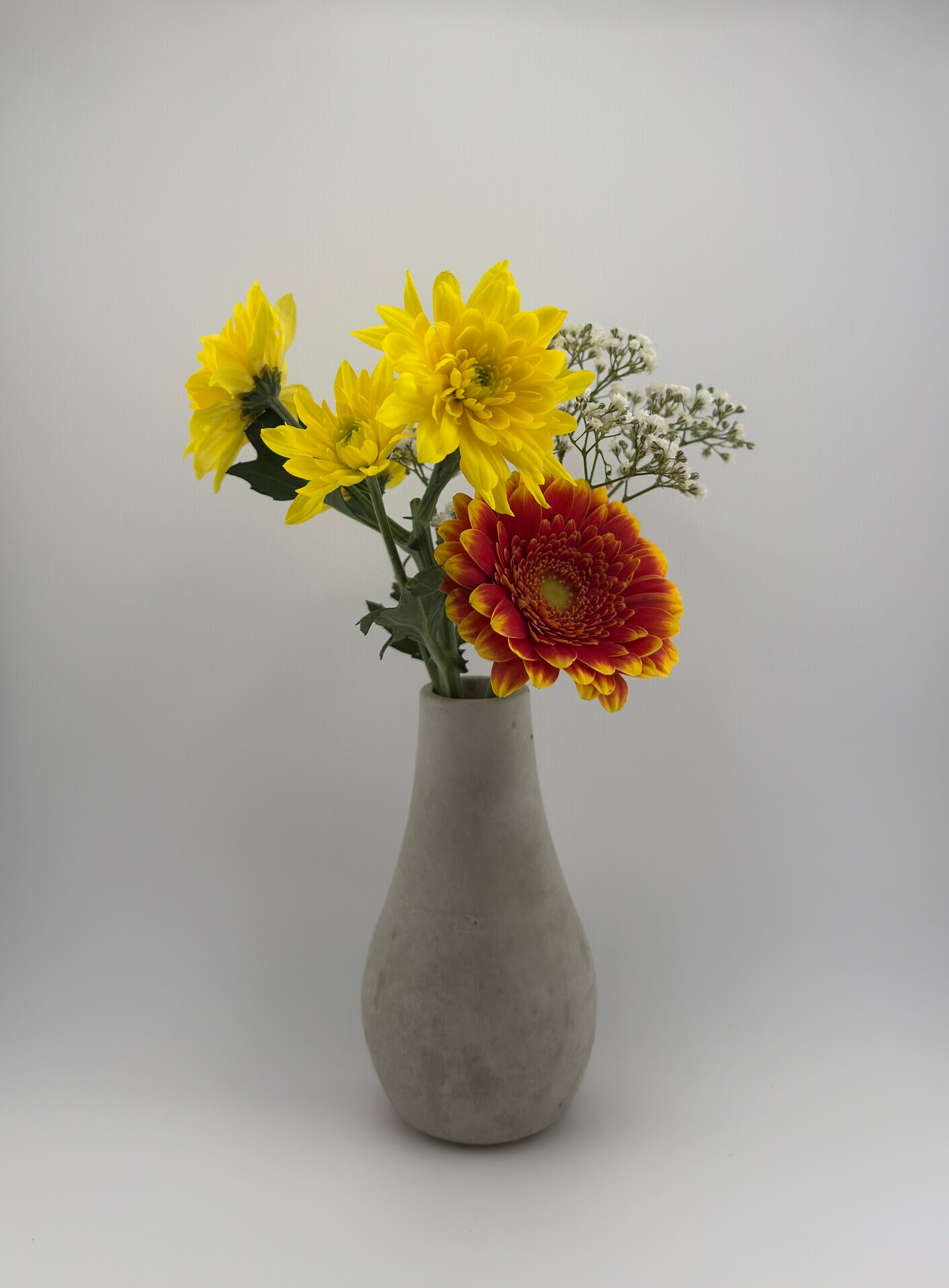 Runde Betonvase – 14 cm