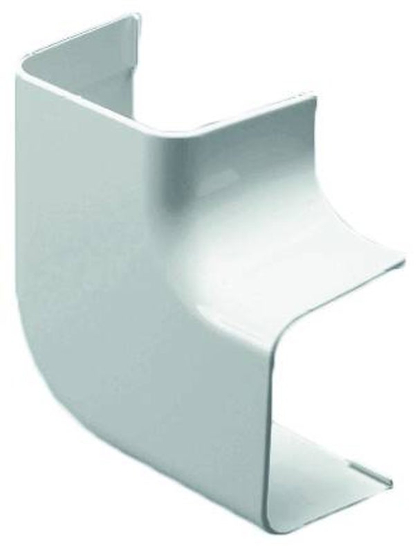 Climaplus Haakse platte bocht 125 x 75 mm Ral 9010 Wit