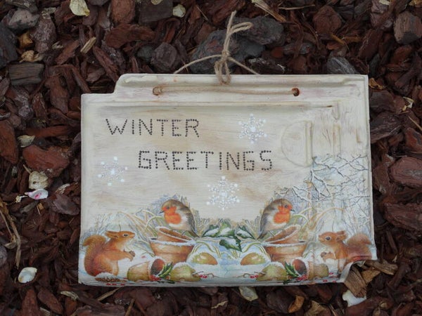 Decoratieve dakpan kerst/winter