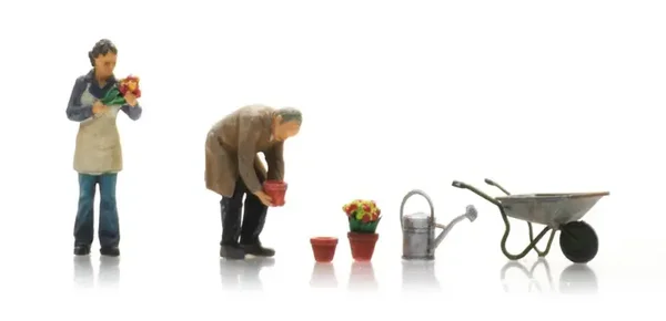 AR Bloemisten met tuingereedschap