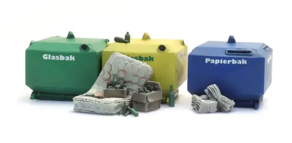 AR Glasbak en Papierbak set
