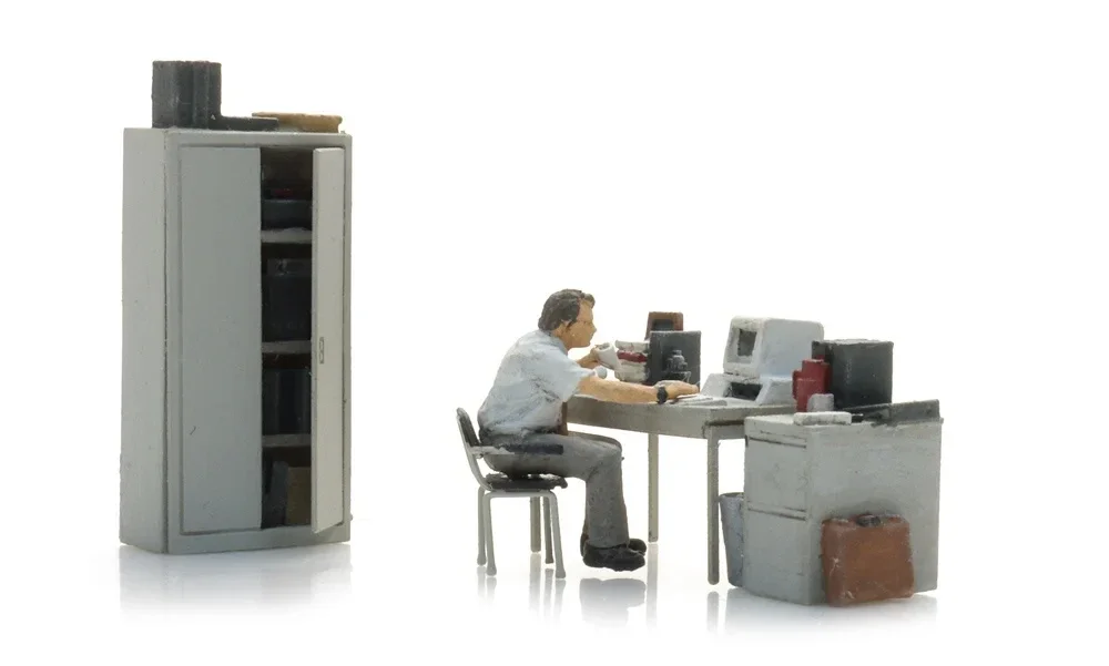 AR Kantoorinterieur met figuur