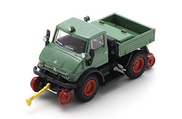 DK Schuco Mercedes Benz Unimog U406 Rail Groen