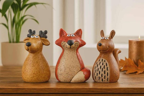 Keramieken Dierenvriendjes – Vos, Eekhoorn & Hert
