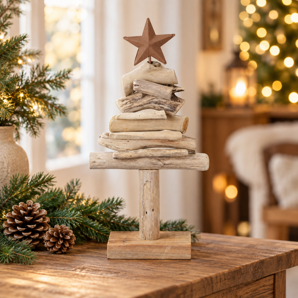 GI Houten kerstboom Stella naturel – By Gilde – 30 cm