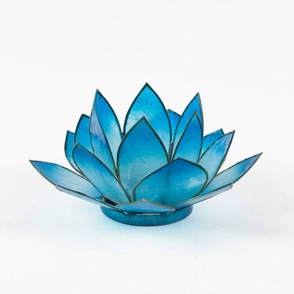 HMN Lotus Blossom 7 Blue – Theelichthouder voor rust en ontspanning