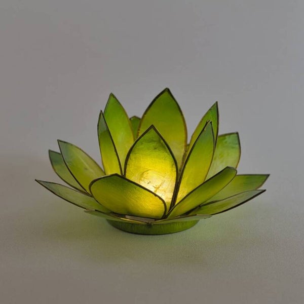 HMN Lotus Blossom 9 Green – Theelichthouder voor Hoop en Groei