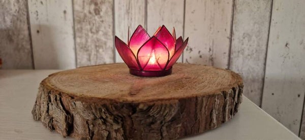 HMN Lotus Blossom Mini 6 Purple – Theelichthouder voor spiritualiteit en intuïtie