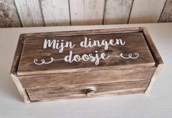 WA Opbergdoosje met lade "mijn dingendoosje"
