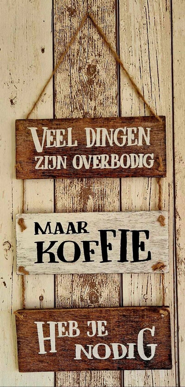 WA Tekstbord "Koffie nodig"