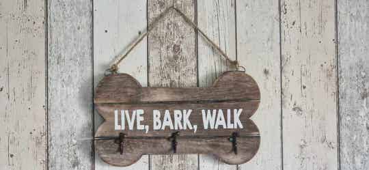 WA Kapstok voor hondenriemen live, bark, walk