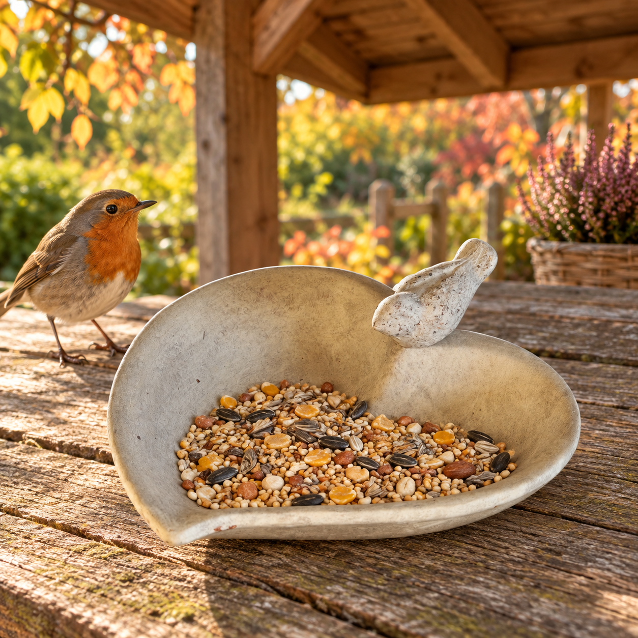 WU Vogelvoederhuisje hart van klei