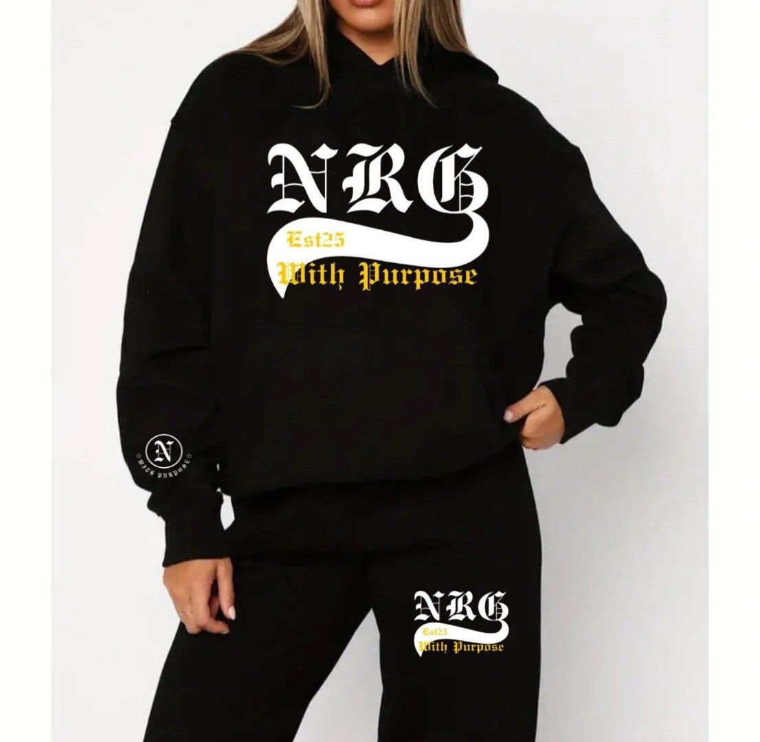 NRG Unisex premium hoodie and pants tracksuit set