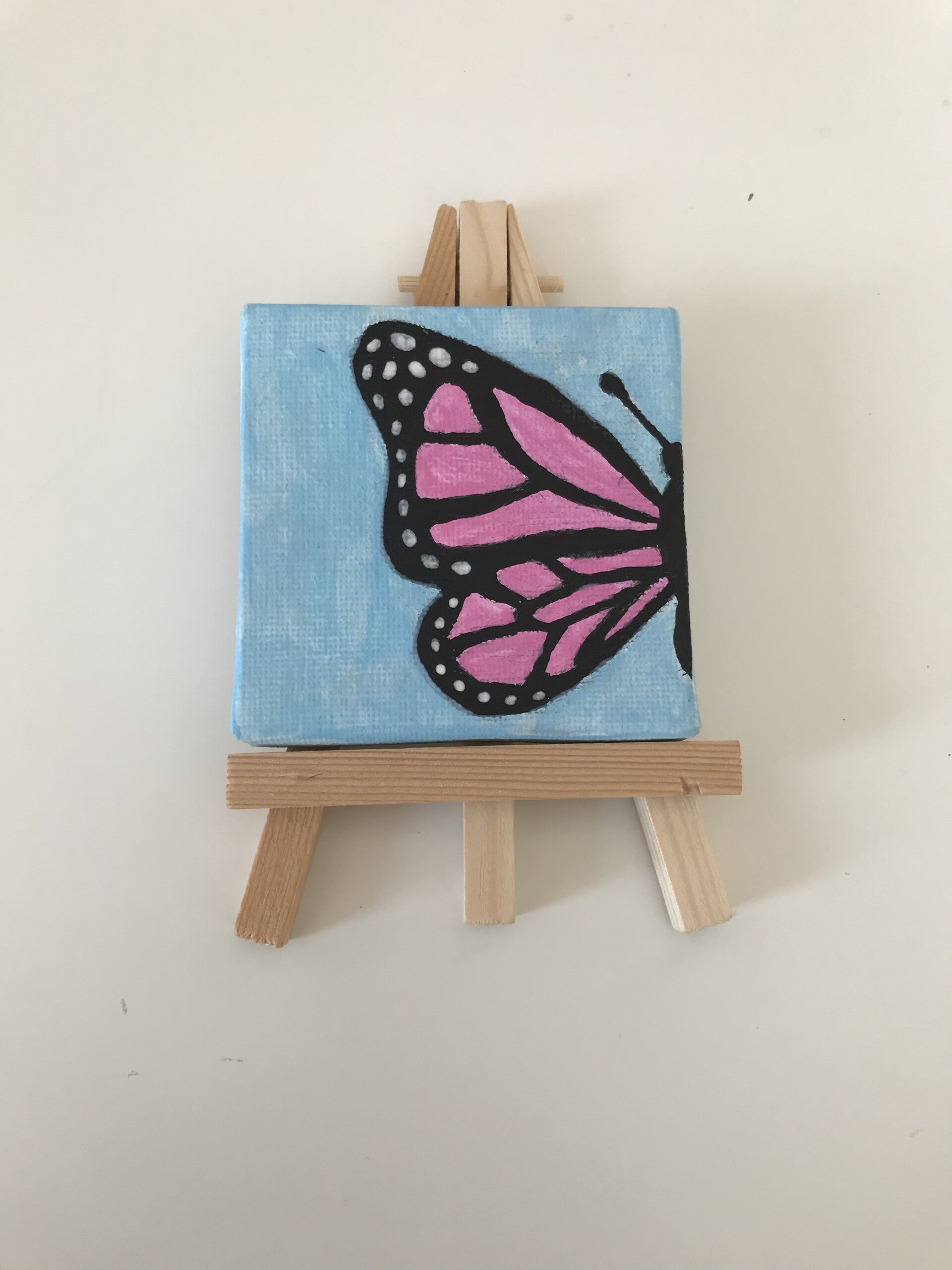 Butterfly painting pink