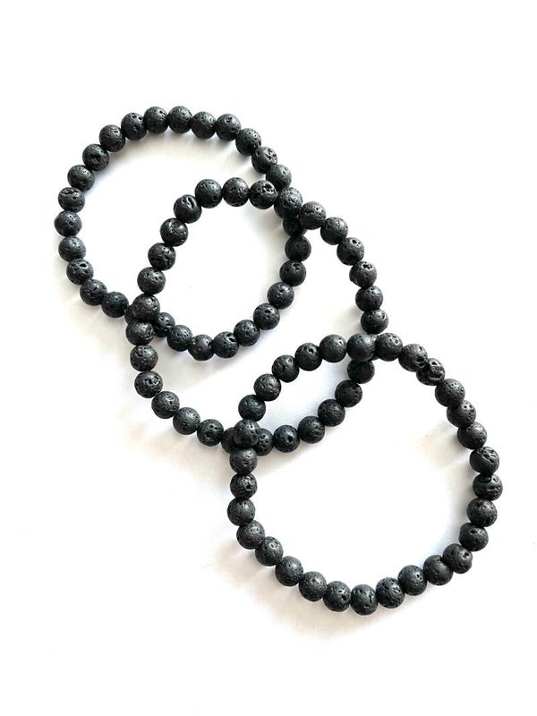 Set van drie lava armbanden