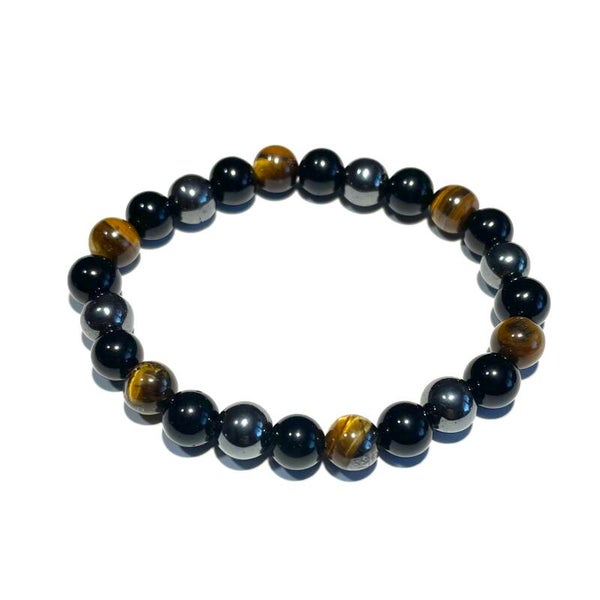 Armband Hematiet / Obsidiaan/ Tijgeroog