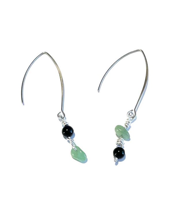 Oorbellen met natuursteentjes