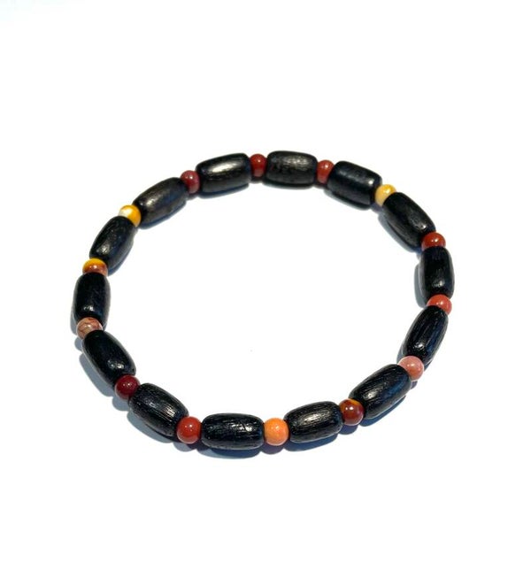 Armband Hout / Calcedoon