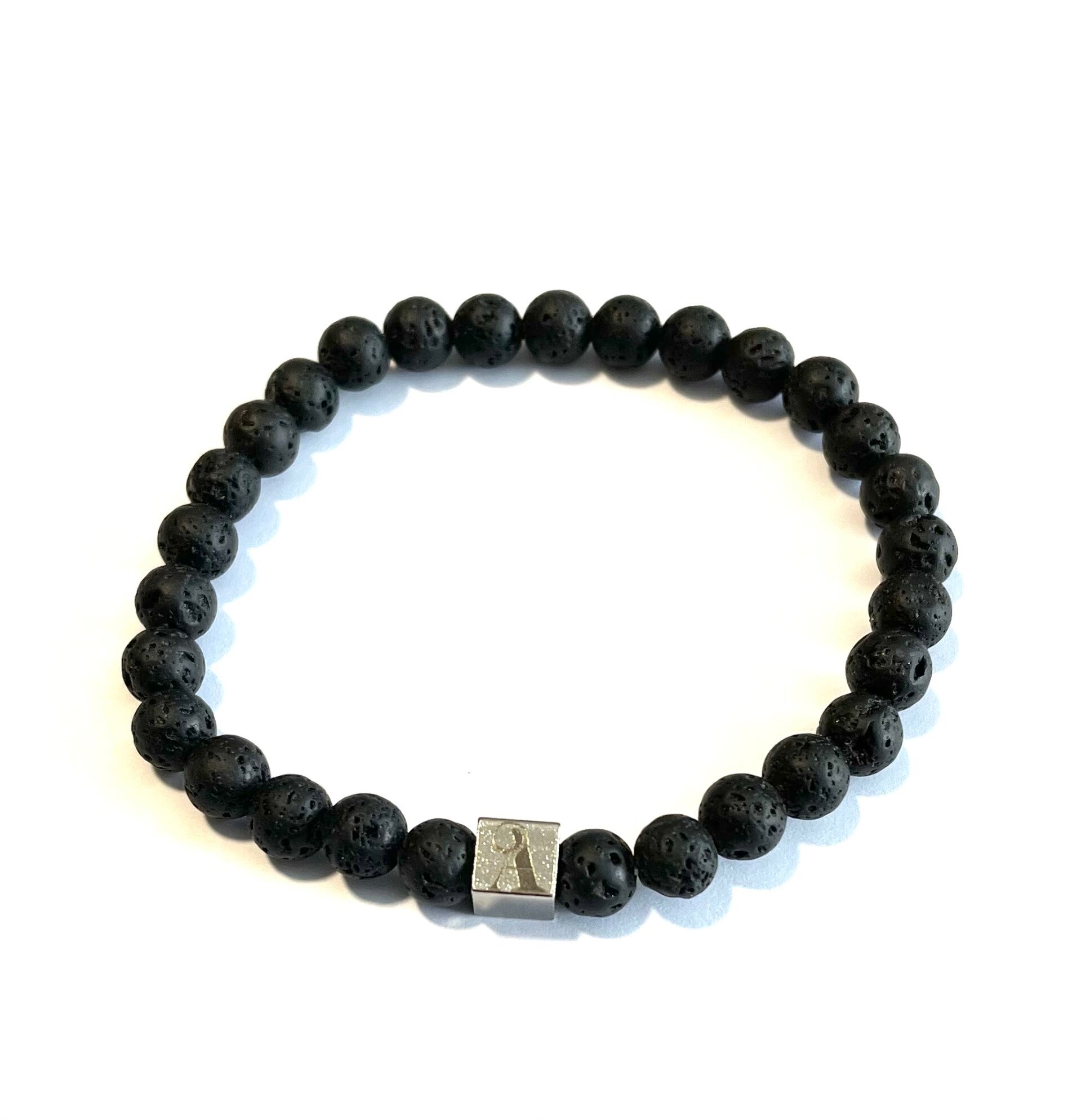 Armband Lavastenen zwart