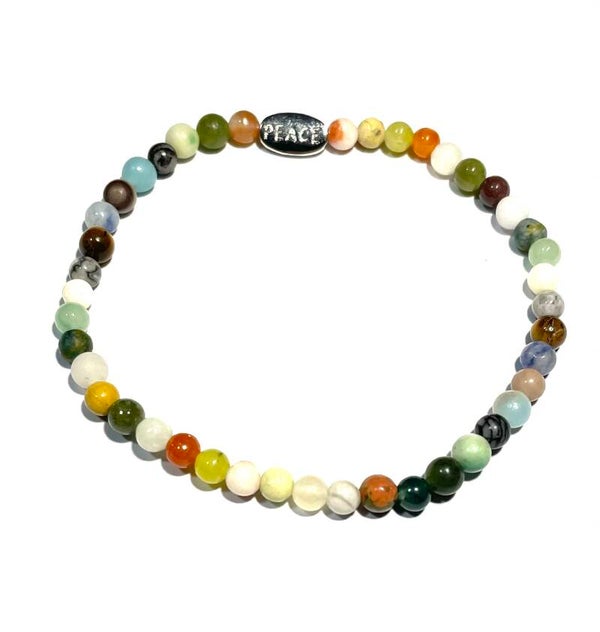 Armband natuursteentjes 18 cm