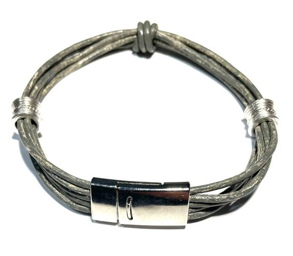 Herenarmband leer 22,5 cm