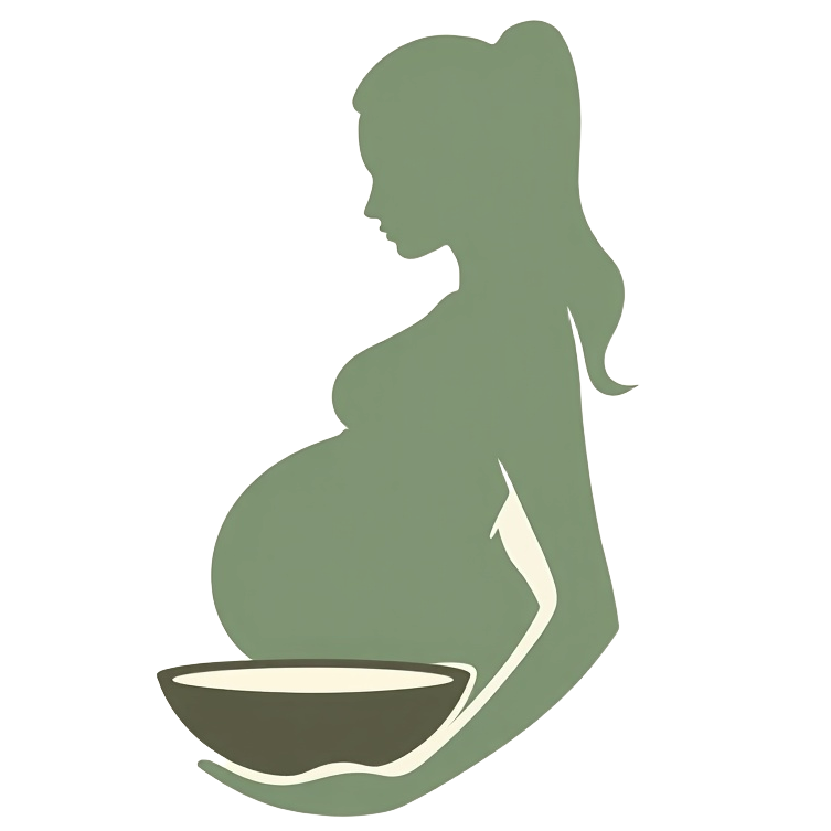 Symbol Babybauch-Schale