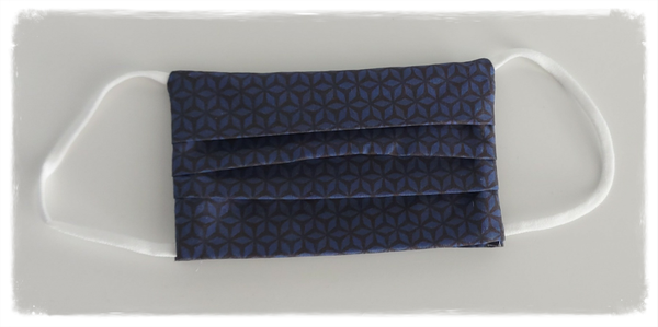 Mondmasker blauwe print