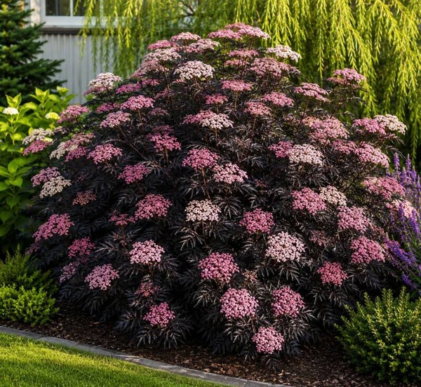 Sambucus nigra 'Black Lace' ® (Donkerpaarse vlier)