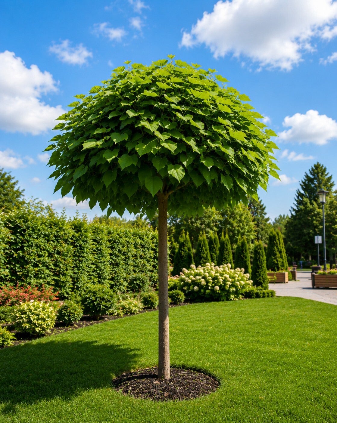 Catalpa bignonioides 'Nana' (Boltrompetboom)