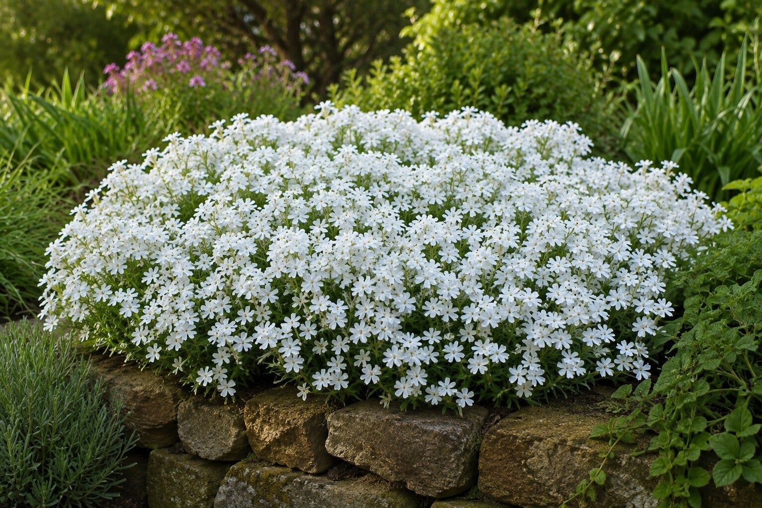 Phlox subulata 'White Delight' (Kruipende vlambloem)