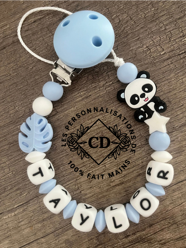 Attache tétine panda