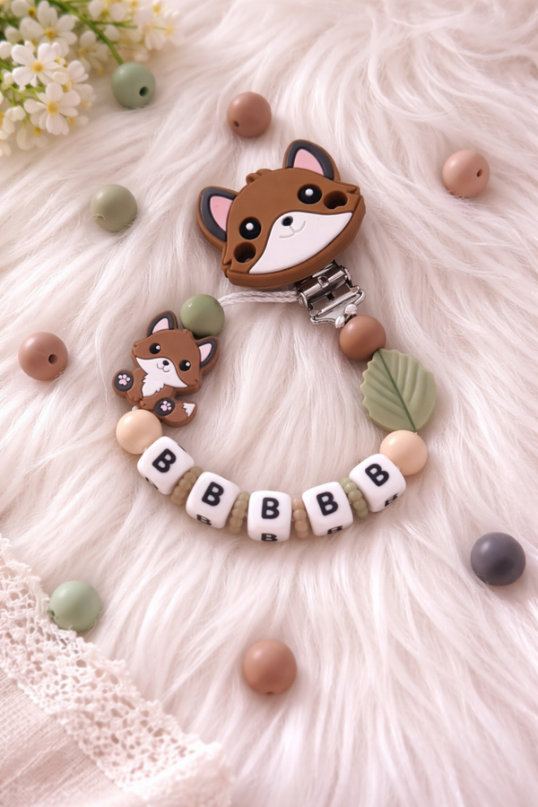 Attache tétine renard