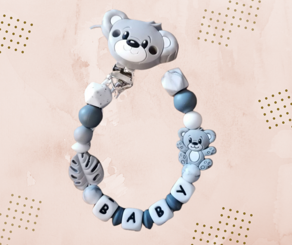 Attache tétine nounours