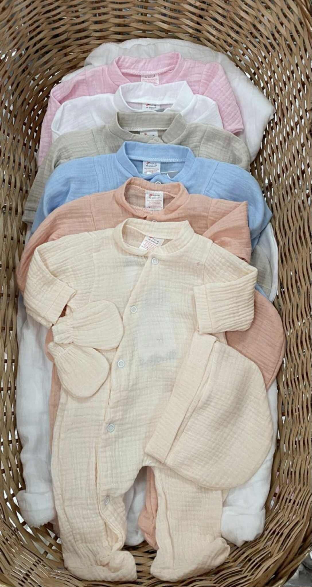 Ensemble 3 pièce gaze de coton