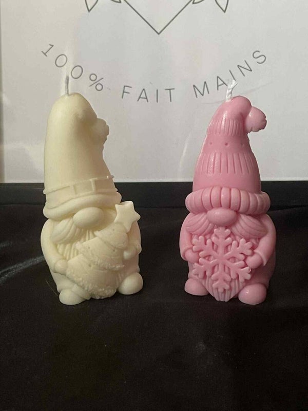 Bougie gnome de Noël