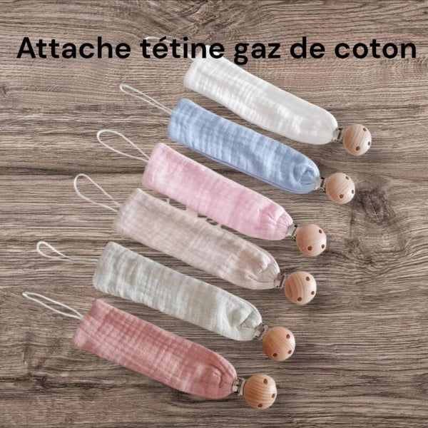 Attache tétine gaz de coton