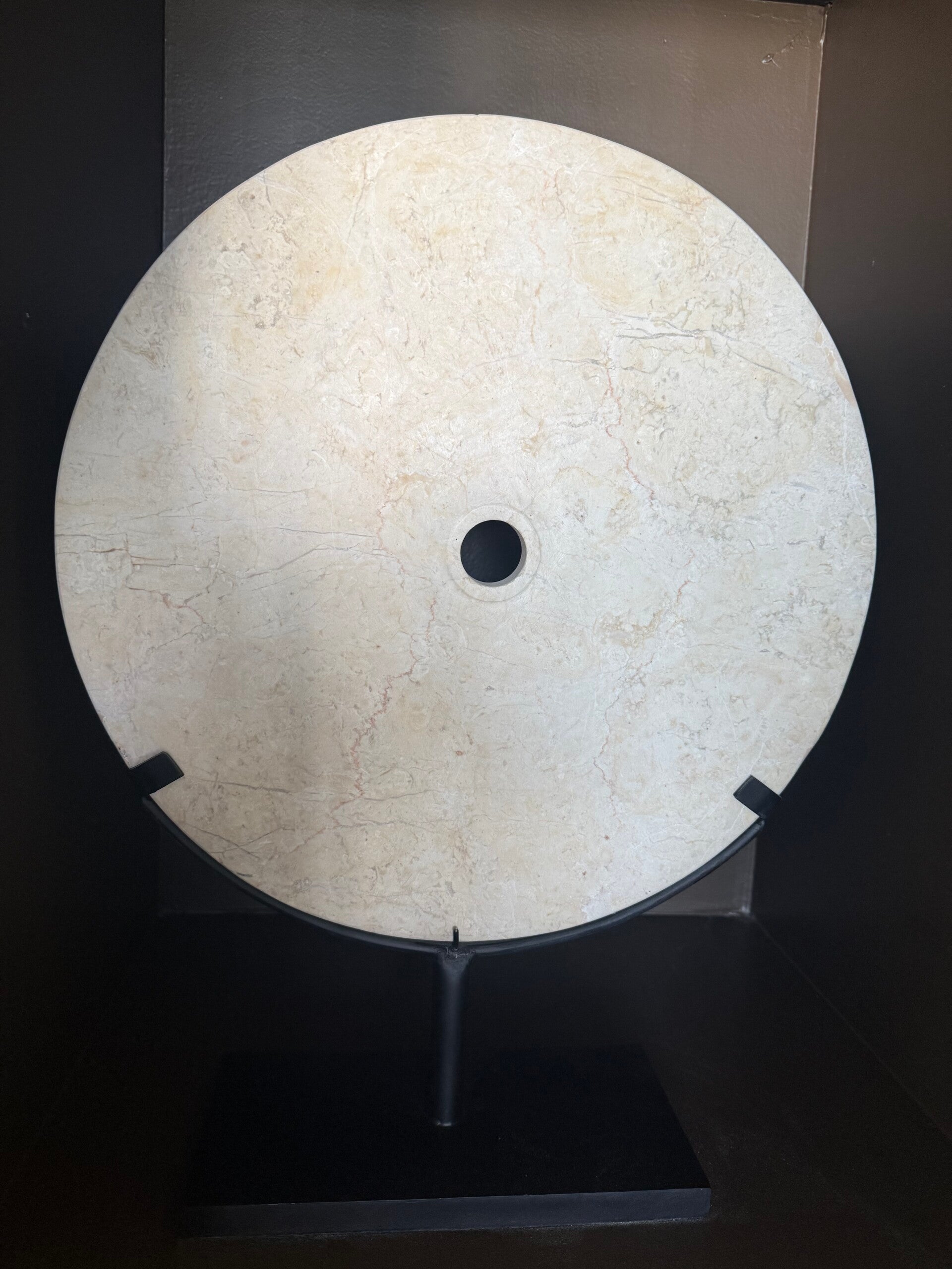 Marmeren ornament creme L | 40 cm