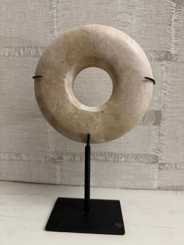 Marmeren ornament Donut | Maat S