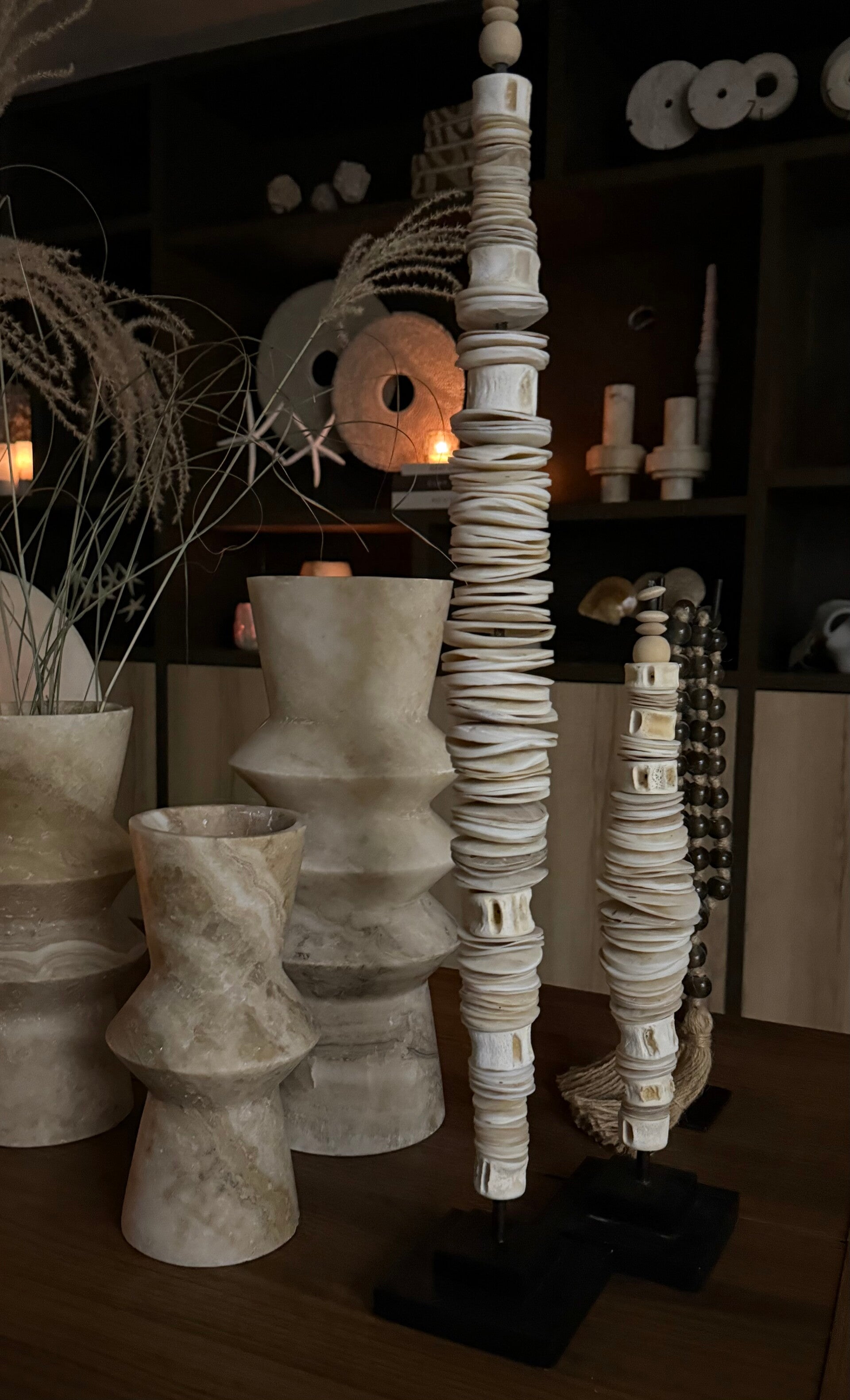 Schelpentoren beige maat XL