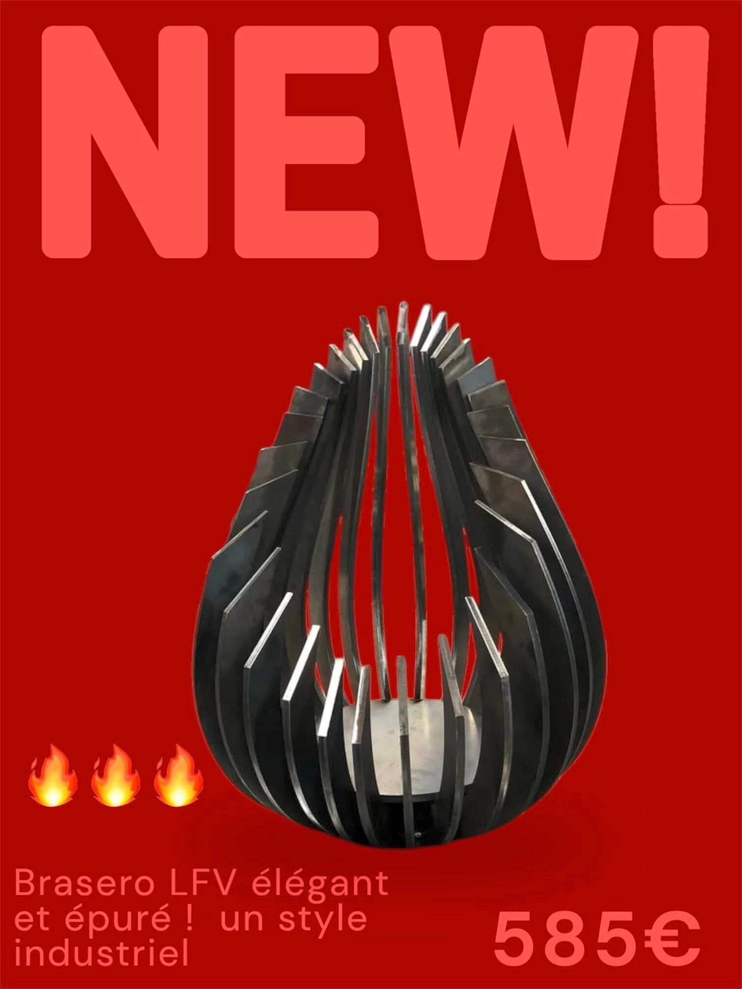 brasero "goutte de feu"