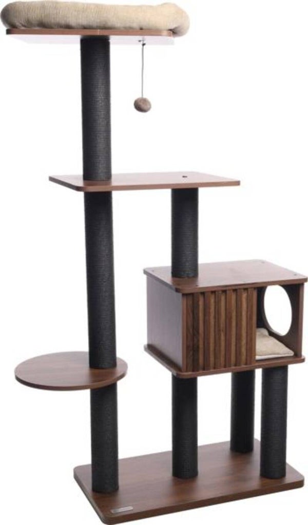 Arbre à chat Isabela Brun (91cm L x 39cm l x 150cm H)