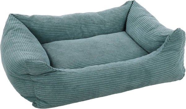 Panier très confortable pour chien de grande à moyenne taille, Velluto Rectangle Flamingo, bleu ou brun