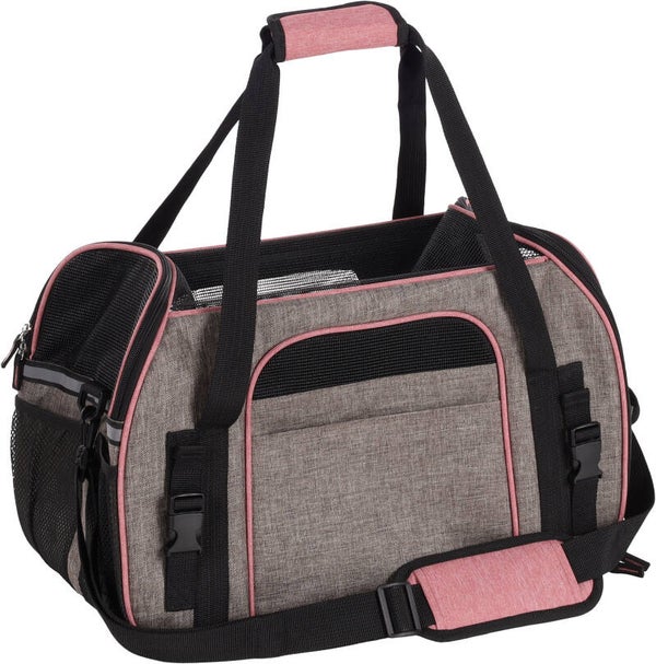 Sac de transport pour petit chien ou chat Taupe et Rose, Flamingo